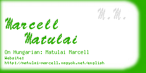marcell matulai business card